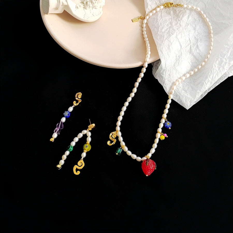 Vintage Earrings & Pendant Set