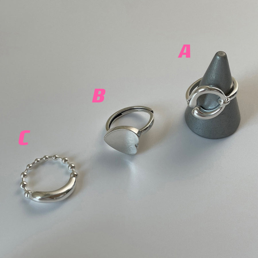 925 Silver Open-end Fashion Ring Set
