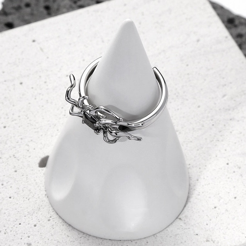 SIlver Spider Open End Ring